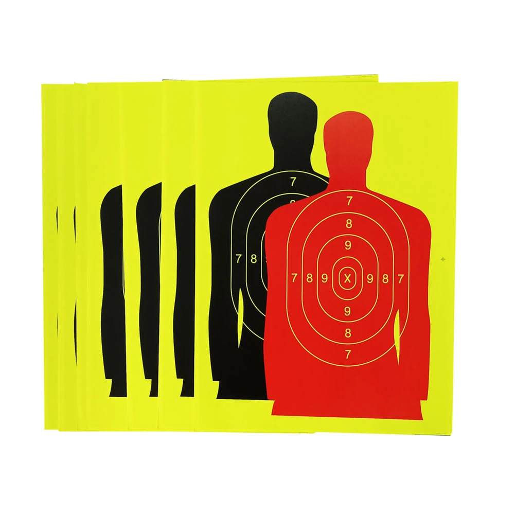 

10pcs Shootings Target Paper 12\"X18\" Shots Range Targets Splatter Glow Reactive Training Hunting Accessory Shoot Target Paper