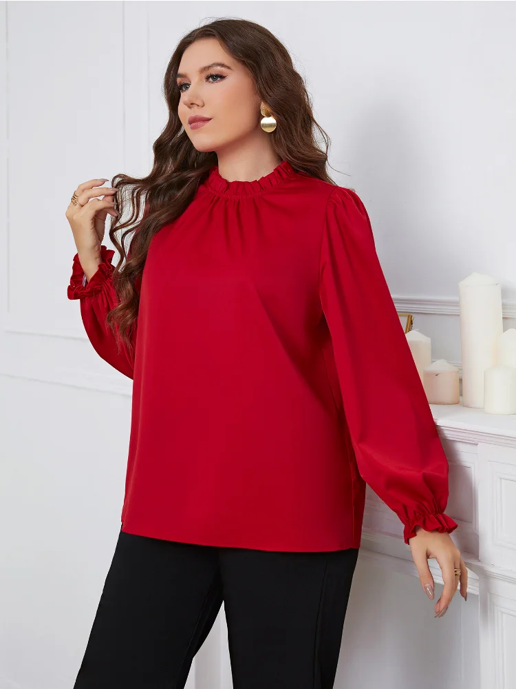 Women's casual loose fitting pullover top shirt slimming new commuting style plus size feminino  blusas femininas elegantes