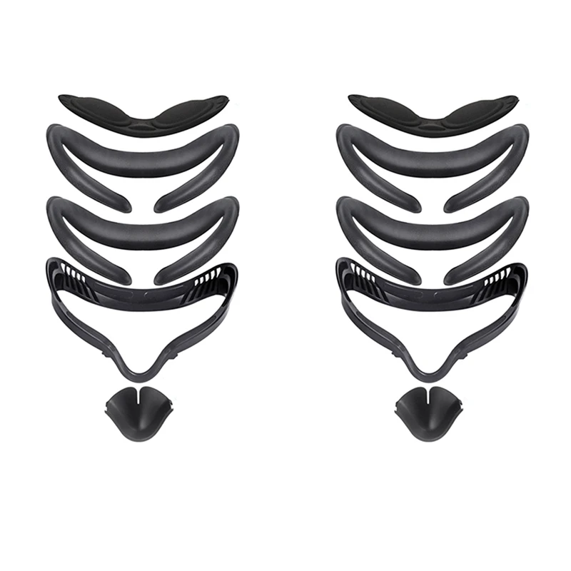 

2X 5 In 1 VR Face Cover Set For Oculus Quest 2 With Anti-Leakage Facial Interface Bracket, PU Replacement Face Cover Pad