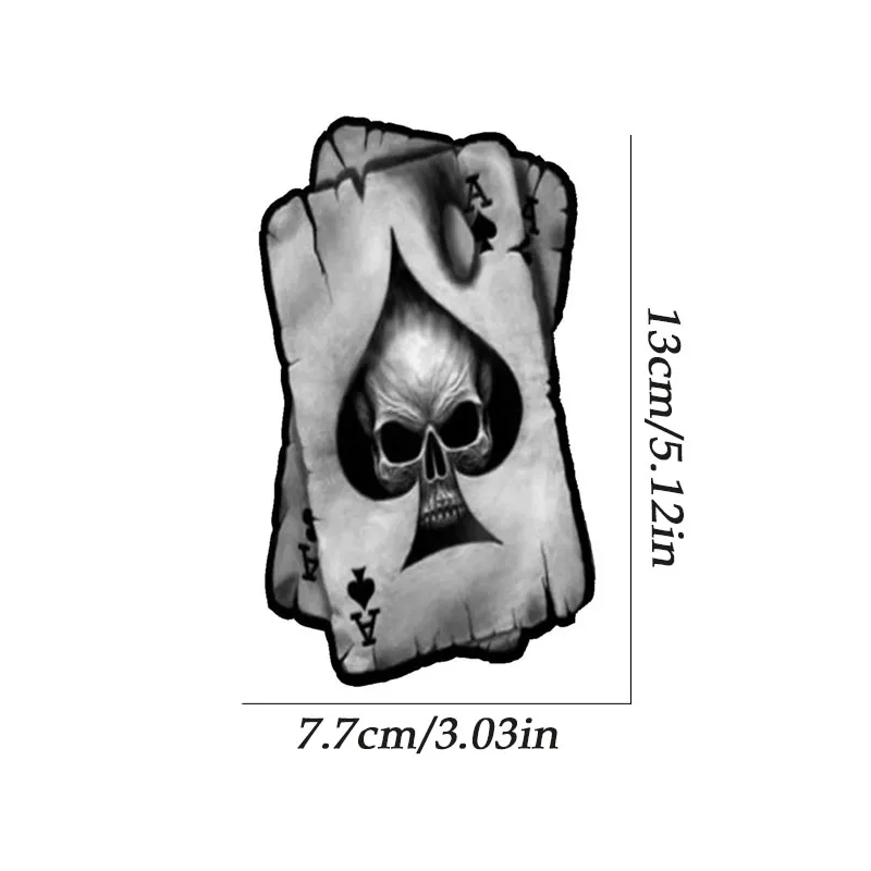 Покерные лопаты с узором, наклейки на мотоцикл, мотокросс, топливный бак, кафе, гонщик, тело автомобиля, окна, забавное украшение, наклейки для игральных карт
