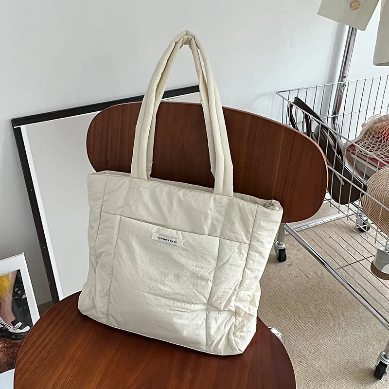 Повседневная сумка на плечо с хлопковой подкладкой женская модная Qutlted Большая