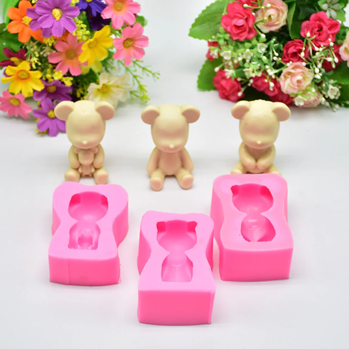 Силиконовые формы в форме медведя инструменты для украшения торта форма выпечки