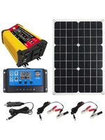 solar panel system with 18w 12v solar panel 30a solar controller cell battery charger dual usb solar energy systems power bank