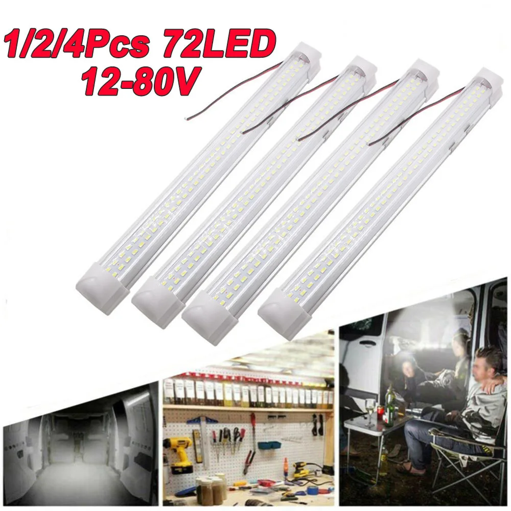 

1/2/4 шт., 72 светодиода, 12-80 в