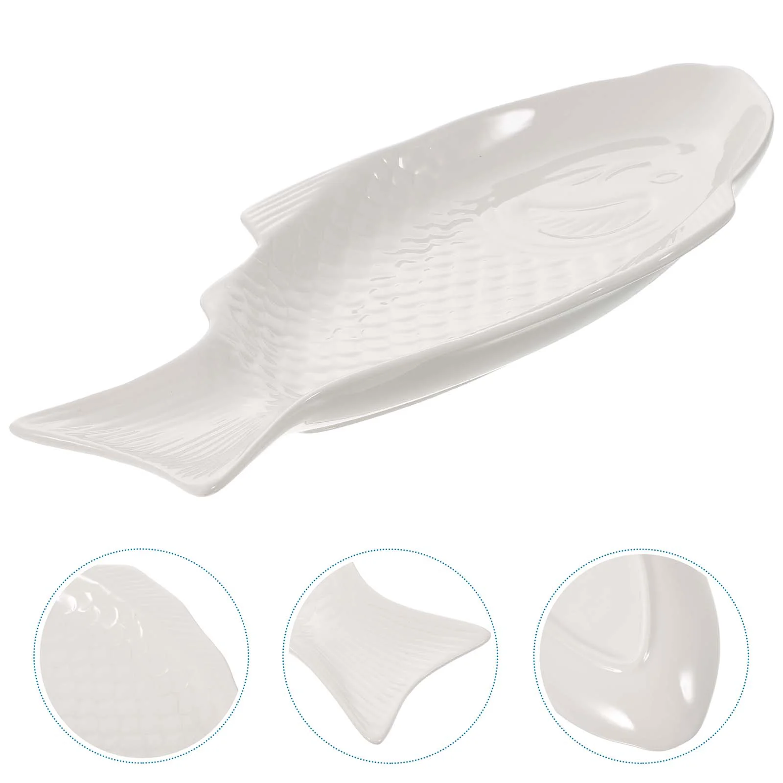 

Fish Tank Decorations Ceramic Tableware Creative Plate Sushi Shaped Dish Pan Snack Storage