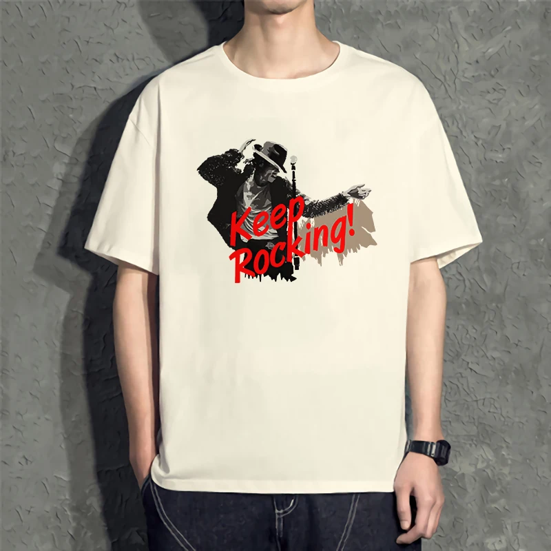 Футболка MJ Michael футболка Джексон в стиле рок-н-ролл панк |