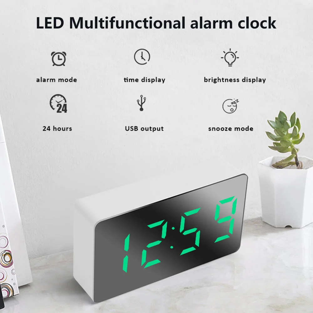 Mini Home Decorative Electronic Digital Alarm Display Time N