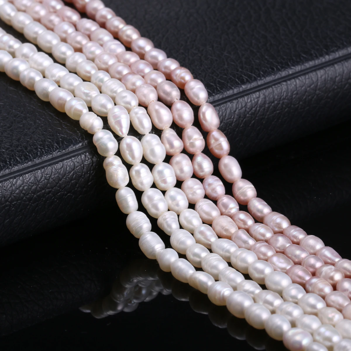 

Explosive100% Natural Freshwater Pearl Rice-shaped A-Grade Beads Making DIY Exquisite Necklace Bracelet Earrings Jewelry 36cm