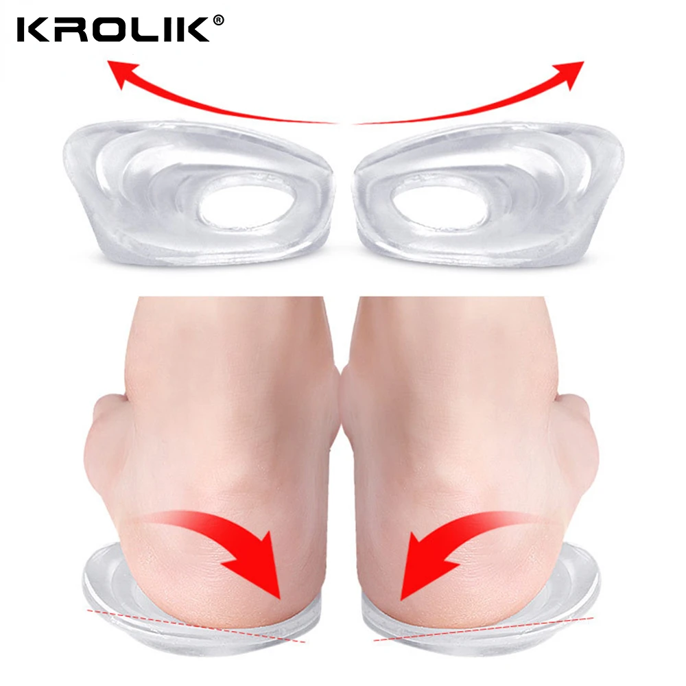 

2pcs Silicone Orthopedic Insole Heel Pad For Men Women X/O Leg Foot Valgus Correction Health Foot Care Tool Gel Shoes Cushion