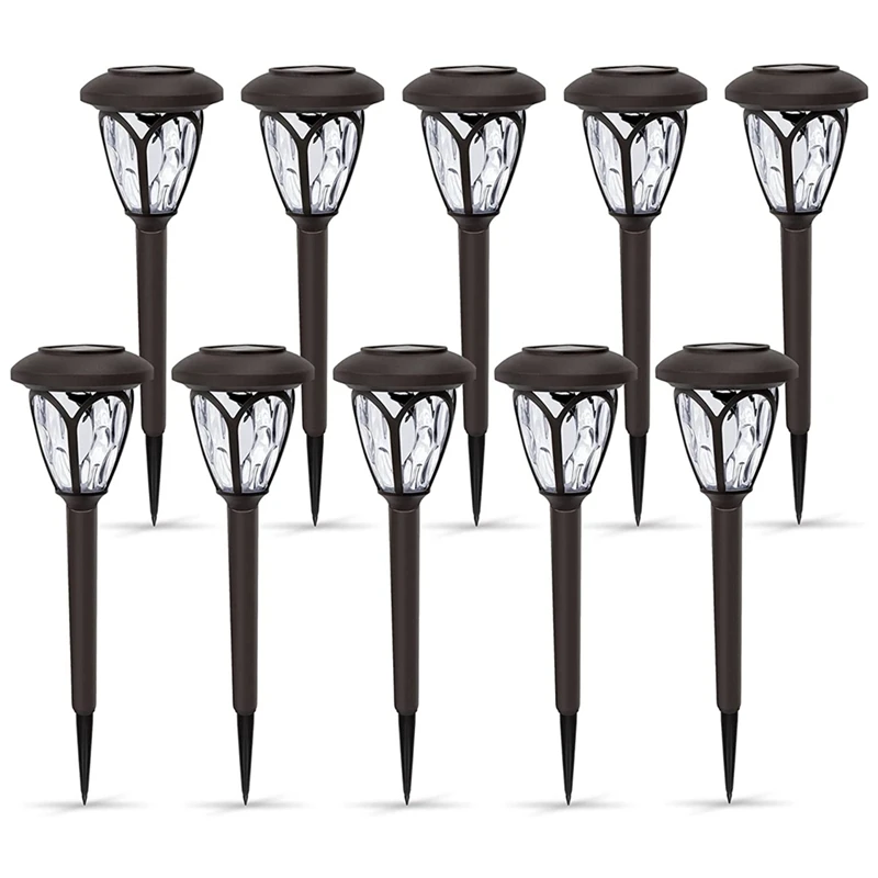 

LICG 10 Pack Solar Pathway Lights Outdoor, Solar Powered Garden Decorative Lights, Waterproof Landscape Solar Lights
