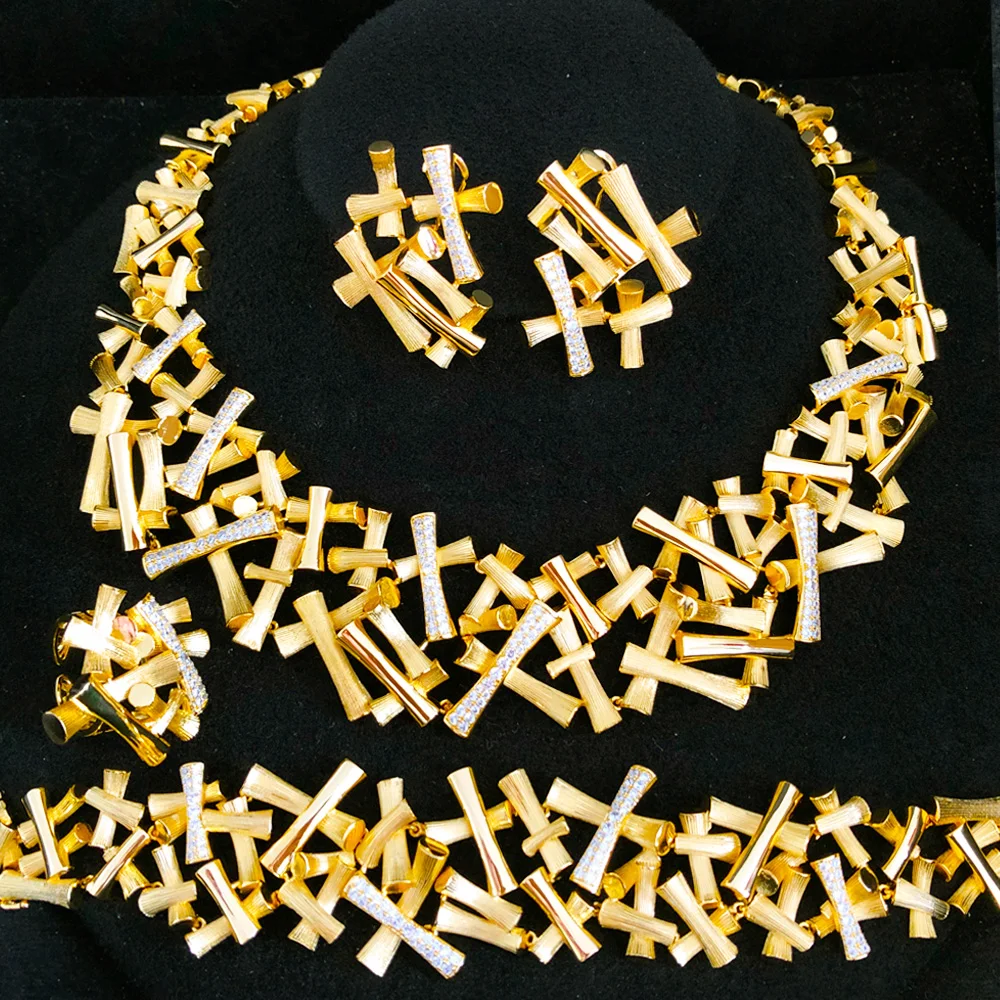 GODKI Новая мода бамбуковая кость африканский свадебный комплект ювелирных