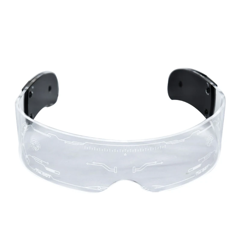 

Luminous LED Glasses Electroluminescent Wires Neon Light Visor Halloween Christmas Party Light Eyewear Emitting Glasses