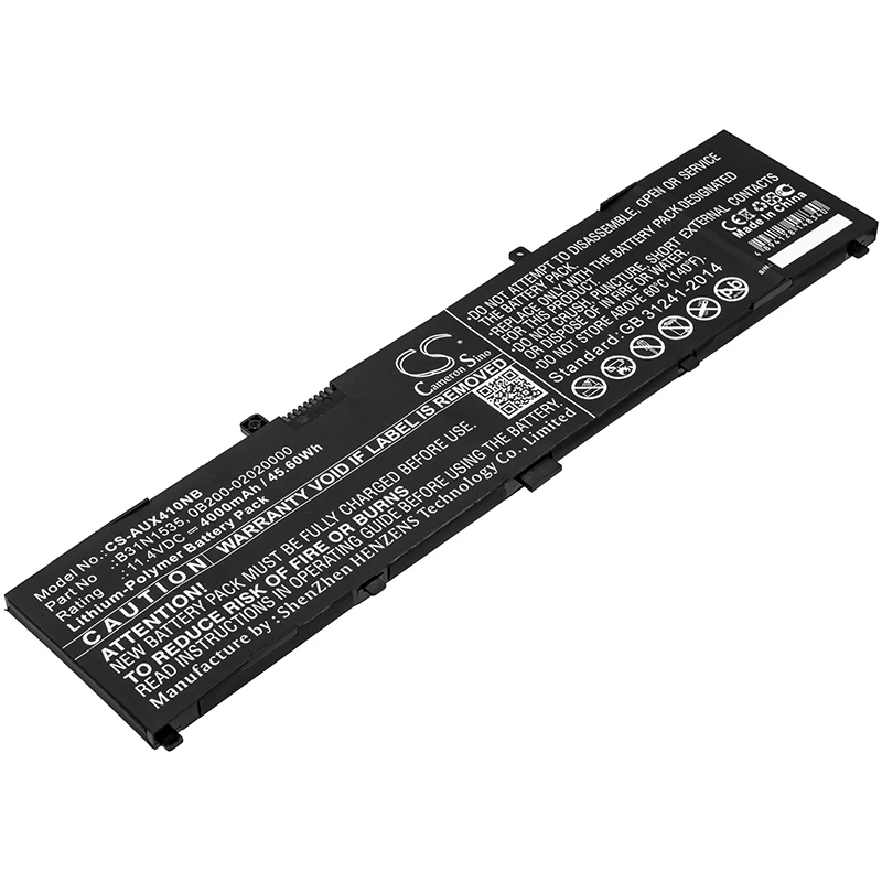 

CS 4000mAh/45.60Wh battery for Asus UX310,UX310UA,UX310UA-1A,UX310UA-1C,UX310UA-FB035T,UX310UA-FB038T,B31N1535