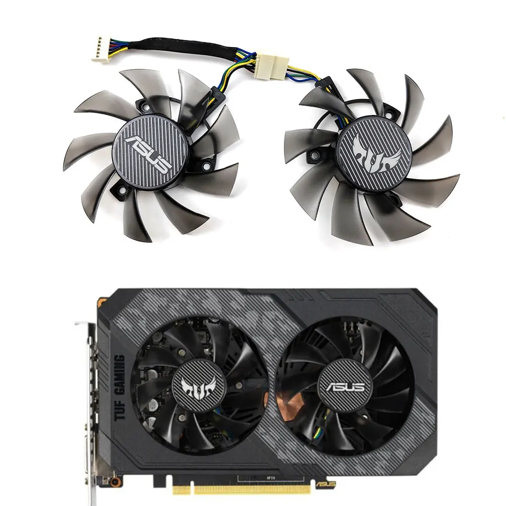 Оригинальный вентилятор видеокарты 75 мм 6PIN FD8015U12S T129215BU для ASUS TUF Gaming GTX 1650 1660 Super RTX