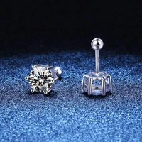 moissanite earrings with screw backs hypoallergenic s925 sterling silver simple stud earrings for women girls