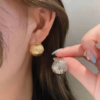 2022c type explosion earrings korean version fashion light luxury womens retro temperament brushed earrings jewelry