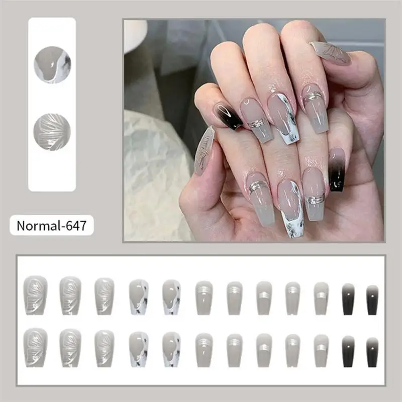 

False Nails Hand Inlaid Diamond Pure Desire Nail Enhancement Wearing Nail Fake Nail Patch Finished Product