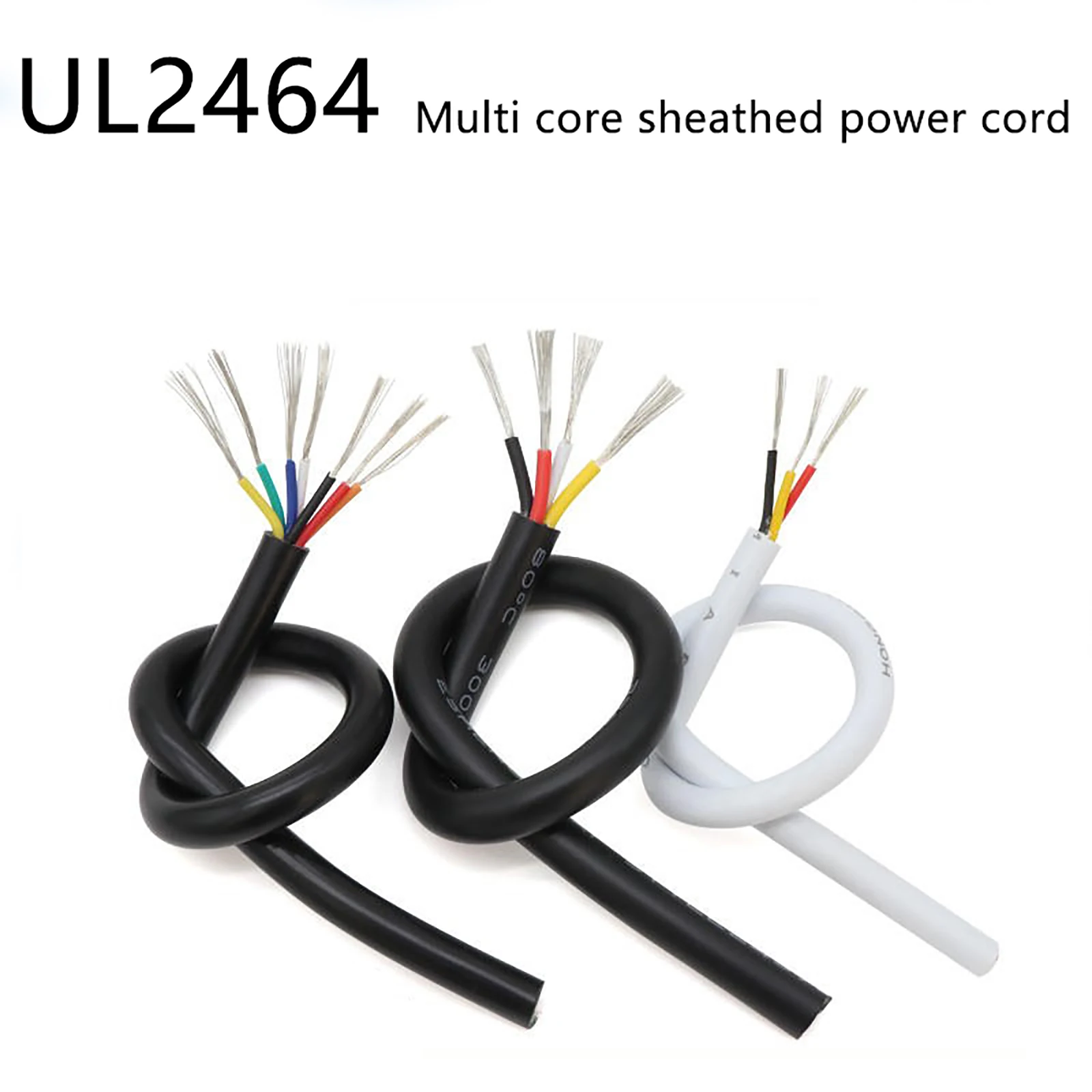Фото UL2464-28AWG многожильный шнур питания с оболочкой 2/3/4/5/6/7/8/9/10, гибкий провод из луженой меди №2