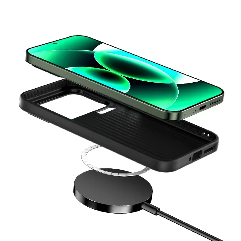Фото Чехол из углеродного волокна с скрытым магнитом и защитой от ударов для Xiaomi 17 Ultra, 17 Pro Max, 17 Pro, 17, 15 Ultra, 15S Pro, 15 Pro, 15 №3