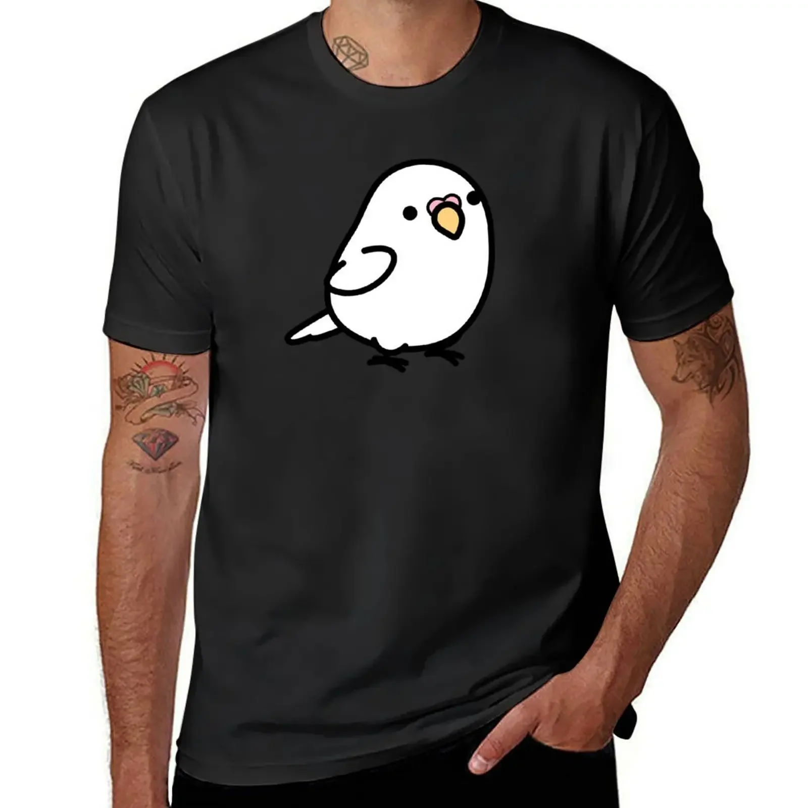 Толстая белая футболка Albino Budgie винтажная одежда индивидуальный дизайн на заказ