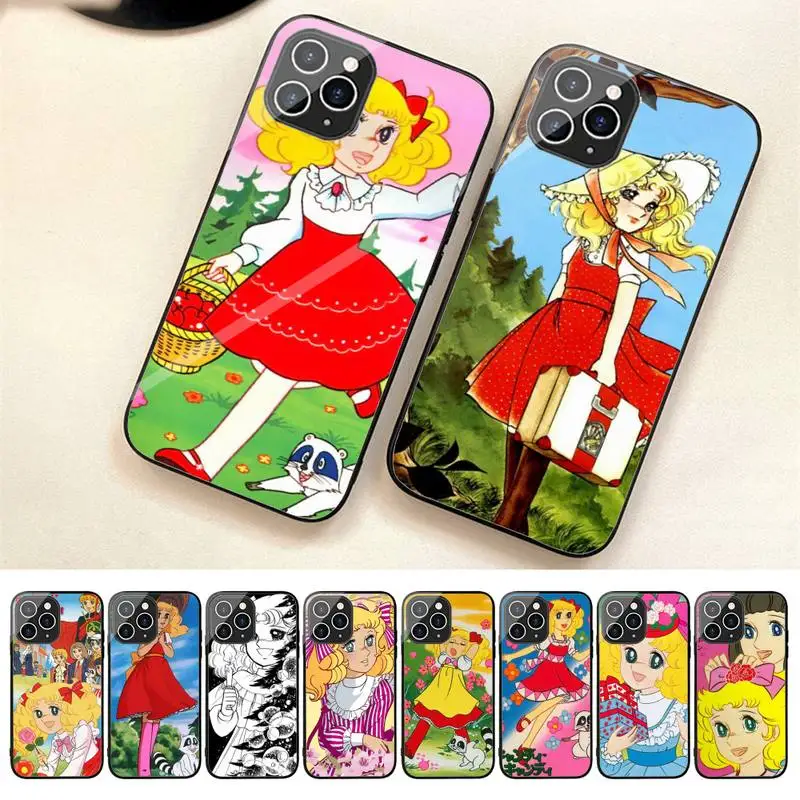 

Anime Manga Candy Phone Case For Iphone 7 8 Plus X Xr Xs 11 12 13 14 Se2020 Mini Promax Tempered Glass Fundas