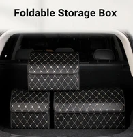 car trunk organizer box large capacity auto multiuse tools storage bag stowing tidying leather folding for emergency storage box