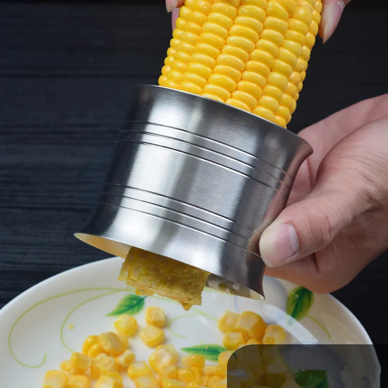 

304 Stainless steel Corn Stripper Peeler Manual Cob Cutter Thresher Remover Food Crusher Separator Vegetable Tool Kitchen Gadget