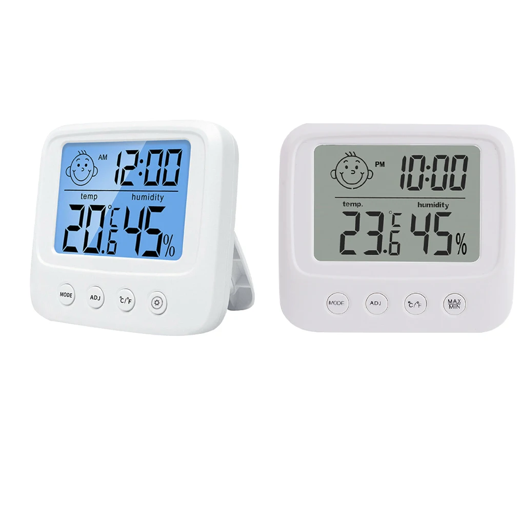 

Цифровой измеритель температуры и влажности с ЖК-дисплеем, домашняя Электронная метеостанция с подсветкой, гигрометр, термометр для детско...