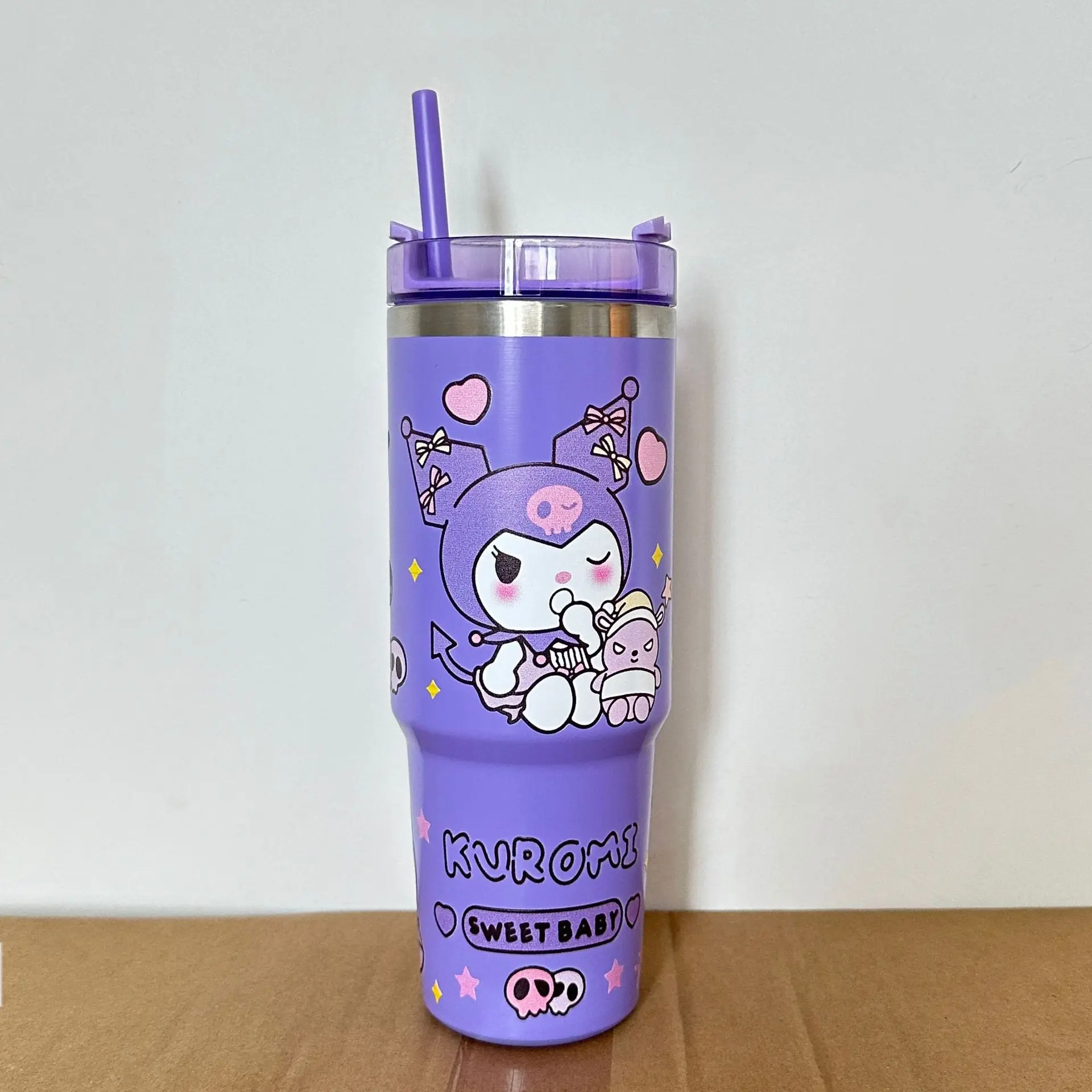 Sanrio Hello Kitty Kuromi Cinnamoroll 30 Унций Бутылка Для Воды Из Нержавеющей Стали Изолированный