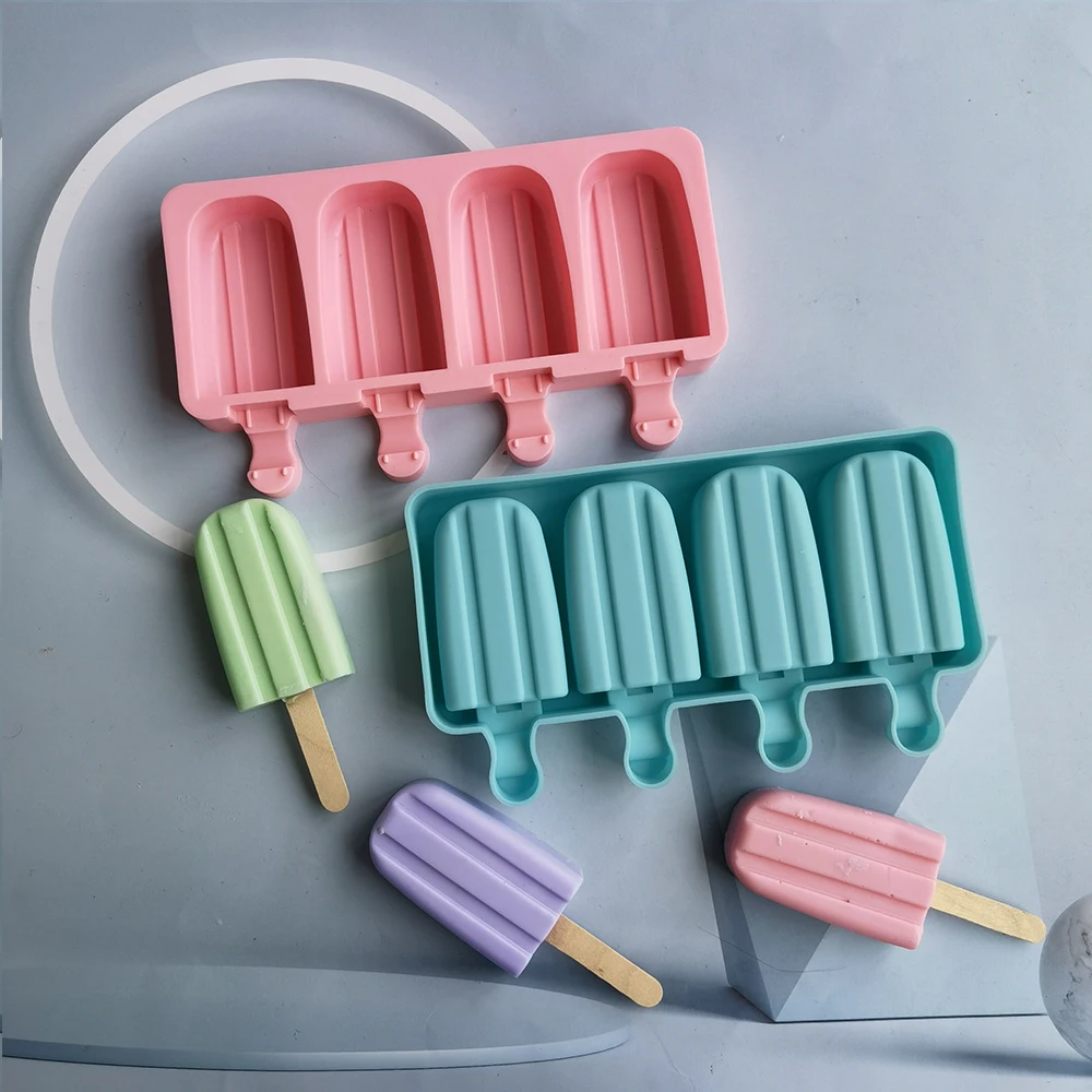 

Silicone Ice Cream Mold DIY Chocolate Dessert Popsicle Moulds Tray Ice Cube Maker Homemade Tools Summer Party Supplies
