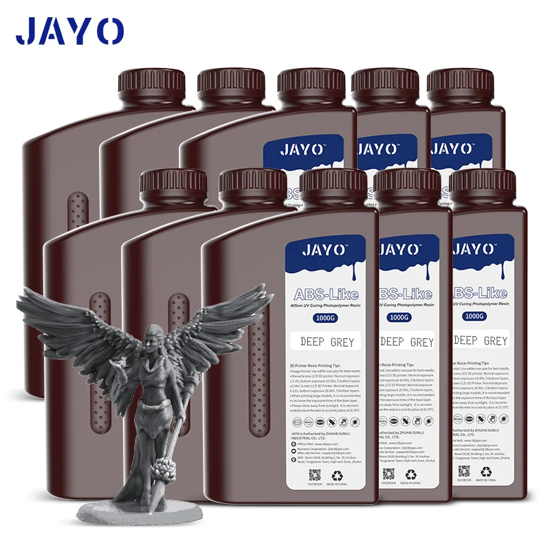 JAYO UV Resin ABS Like/Plant-based/Standard/Water-Wash 10KG Liquid Rapid UV Curing For LCD Photopolymer Resin 3D Material