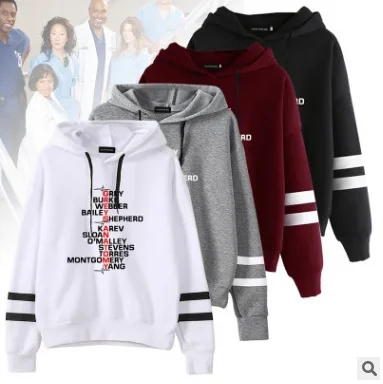 Grey Sloan Memorial Hospital Hoodie Meredith Grey Derek Shepherd Grey's Coat Grey's Anatomy Pullover Hoodies Sweatshirt