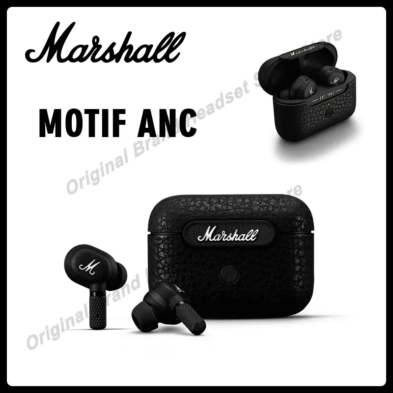 

Original Marshall MOTIF ANC True Wireless Bluetooth Headset Rock style design Sports Gaming Video earphone Hong Kong version