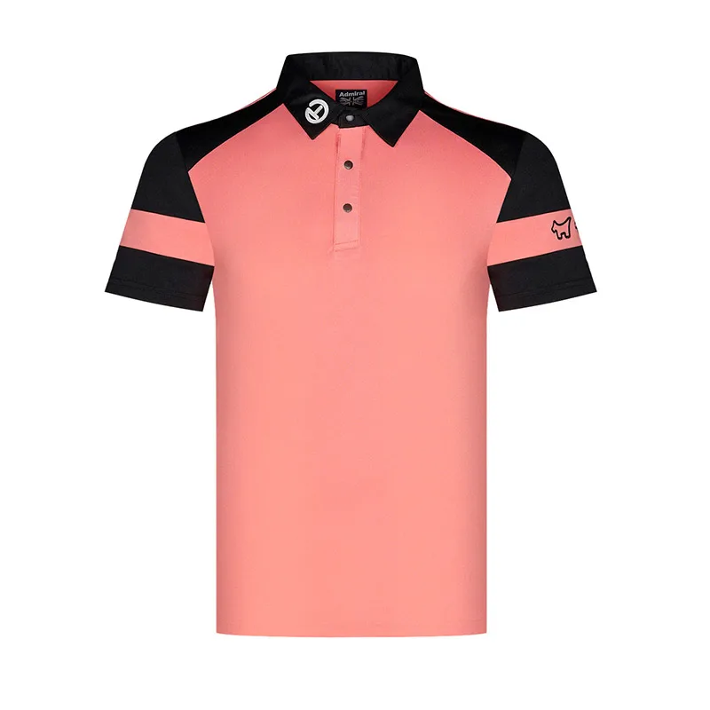Golf Shirts for Men - Dry Fit Short-Sleeve Polo Casual Athletic Sports Collared T-Shirt Color contrast