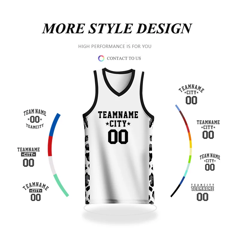 Basketball Sets For Men Cool Leopard Full Sublimation Custom Team Name Number Logo Printed Jerseys Shorts Training Tracksuits