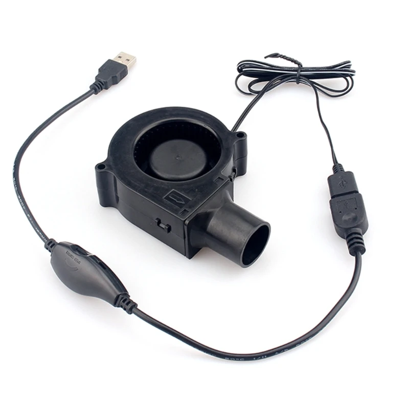 

7530 75x75x30mm Adjustable Speed Blower BBQ Fan Portable Barbeque Air Blower
