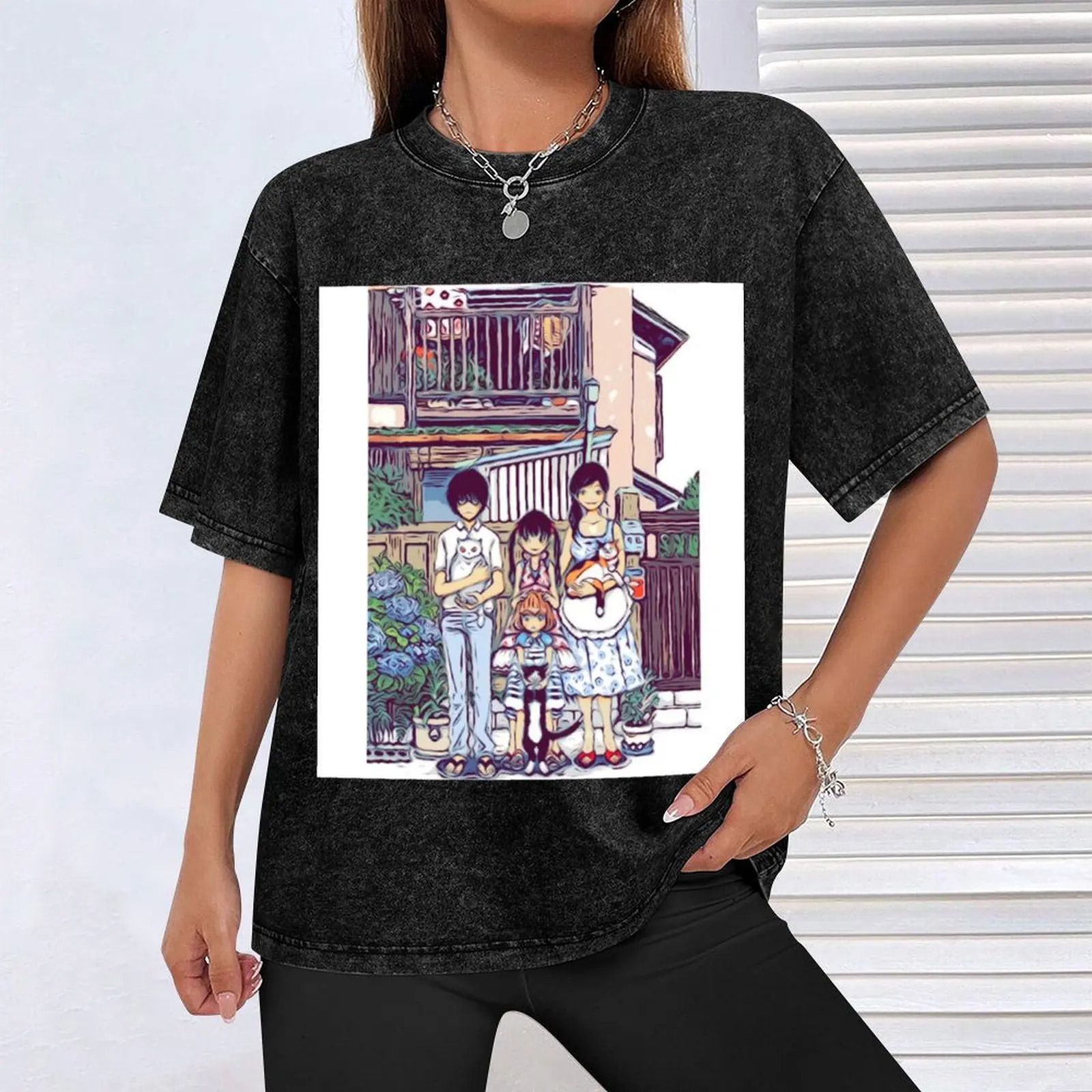 Мужская белая футболка 3-Гацу нет Льва Kiriyama Rei Akari Hinata and Momo (Sketch)