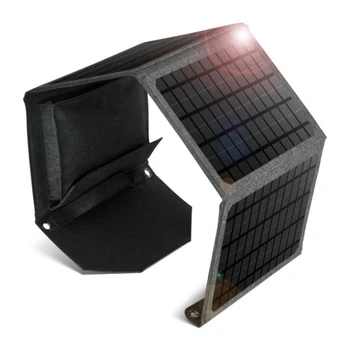 Wholesale outdoor clamp foldable solar cell solar  panel bag charger 24w solar usb charger for mobile phone