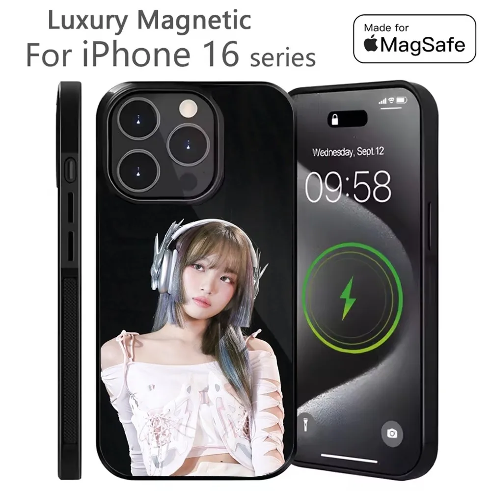 Чехол для телефона Singer Kim C-Chaewon LE iPhone 16 15 14 13 12 11 Plus Pro Max Mini Magsafe с магнитной