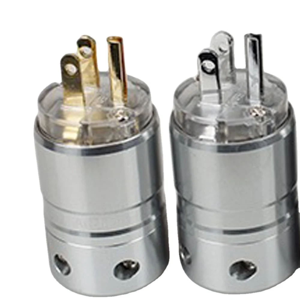 

Aluminum Shell Audio DIY Power Plug 4N Copper -126 Degrees Freezing US Gold-Plated Rhodium-Plated for Hifi Power Cable