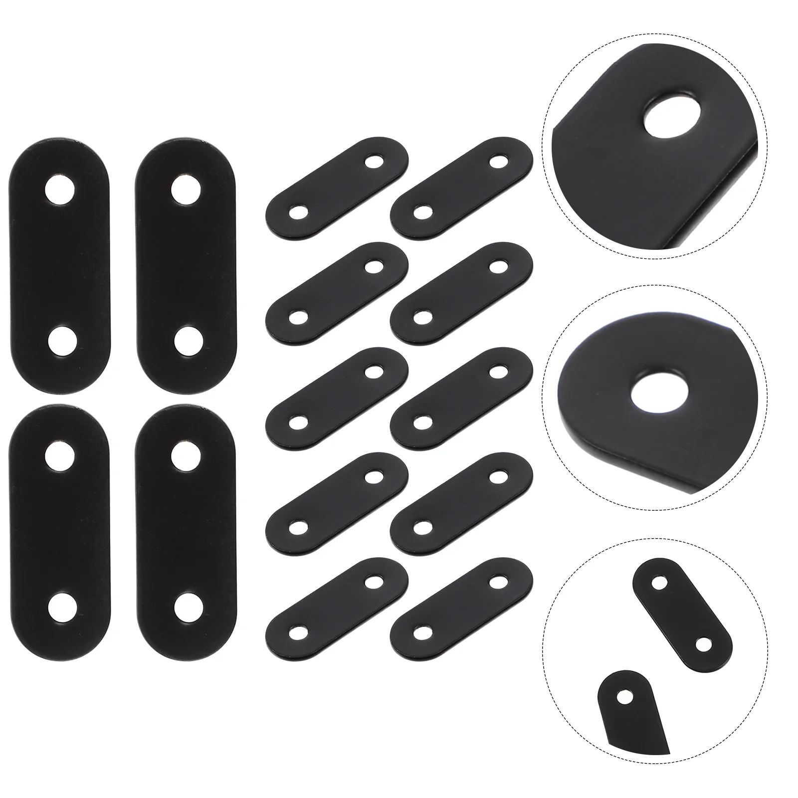 

20 Pcs Flat Metal Plates Shelf Bracket Metal Mounting Plate Metal Holder Stainless Steel Corner Code Furniture Mending Plate