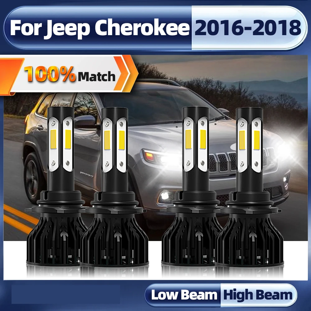 

240W 40000LM Canbus LED Headlamps 9005 HB3 LED Headlight 12V 6000K White Turbo Auto Light For Jeep Cherokee 2016 2017 2018