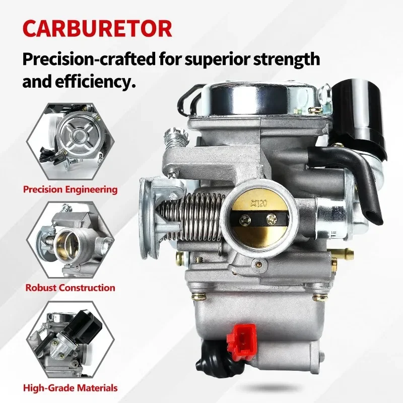 Карбюратор GY6 125cc 150cc 4-тактный 152QMI 152QMJ 157QMI 157QMJ Дроссель двигателя Мотоцикл ATV Go Karts