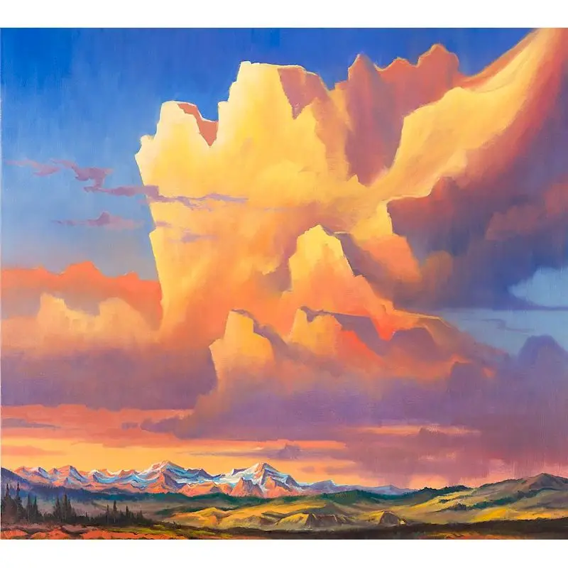 

RUOPOTY 60x75cm Acrylic Paint By Numbers Scenery Picture Drawing Painting By Numbers Sky and Clouds For Adults Home Decor