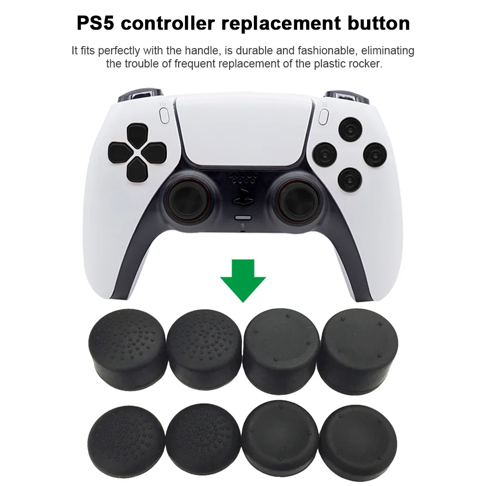 

8pcs Anti-slip Thumb Stick Grips Thumbsticks Joystick Cap Cover for PS5/PS4/PS3/PS2/Xbox 360/Xbox One Game Controller Accessory