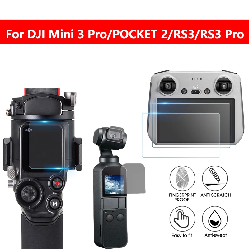 

Защита для дисплея для Дронов DJI RS3/DJI RS3 Pro/DJI POCKET 2/Mini 3 Pro защитная пленка из закаленного стекла, прозрачные