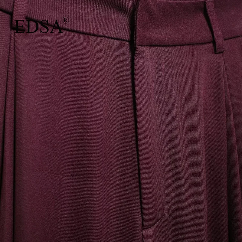 Офисный женский стиль EDSA комплект женских брюк брюки длиной до щиколотки с