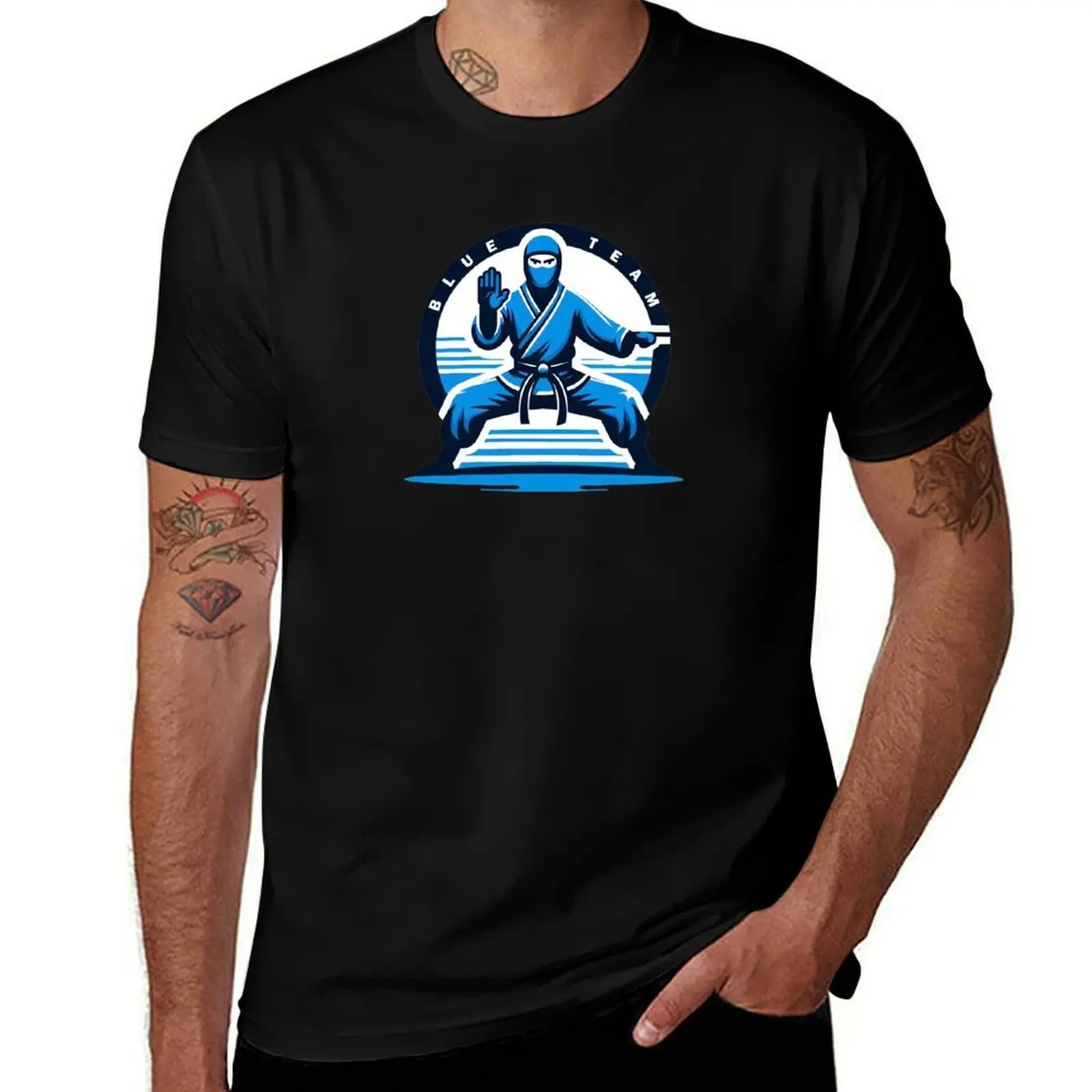 Фото Футболка Blue Team Ninja для защиты кибербезопасности, быстросохнущая, для путешествий №1