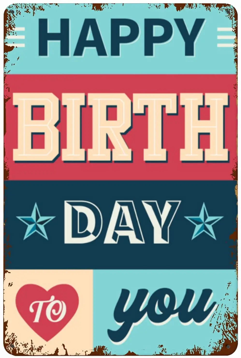 

Happy Birthday To You Retro Metal Signs For Home Coffee Room,Funny Vintage Tin Signs For Bar Pub Wall Decor