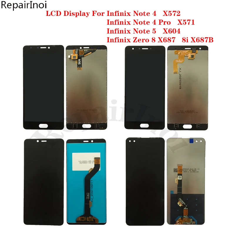 

LCD Screen For Infinix Note 4 Pro X571 X572 Note 5 X604 Zero 8 8i X687 X687B LCD Display Touch Screen Digitizer Assembly